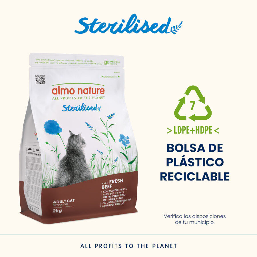 2 kg Almo Nature Sterilised de Ternera pienso  para gatos, , large Imagen numero 4
